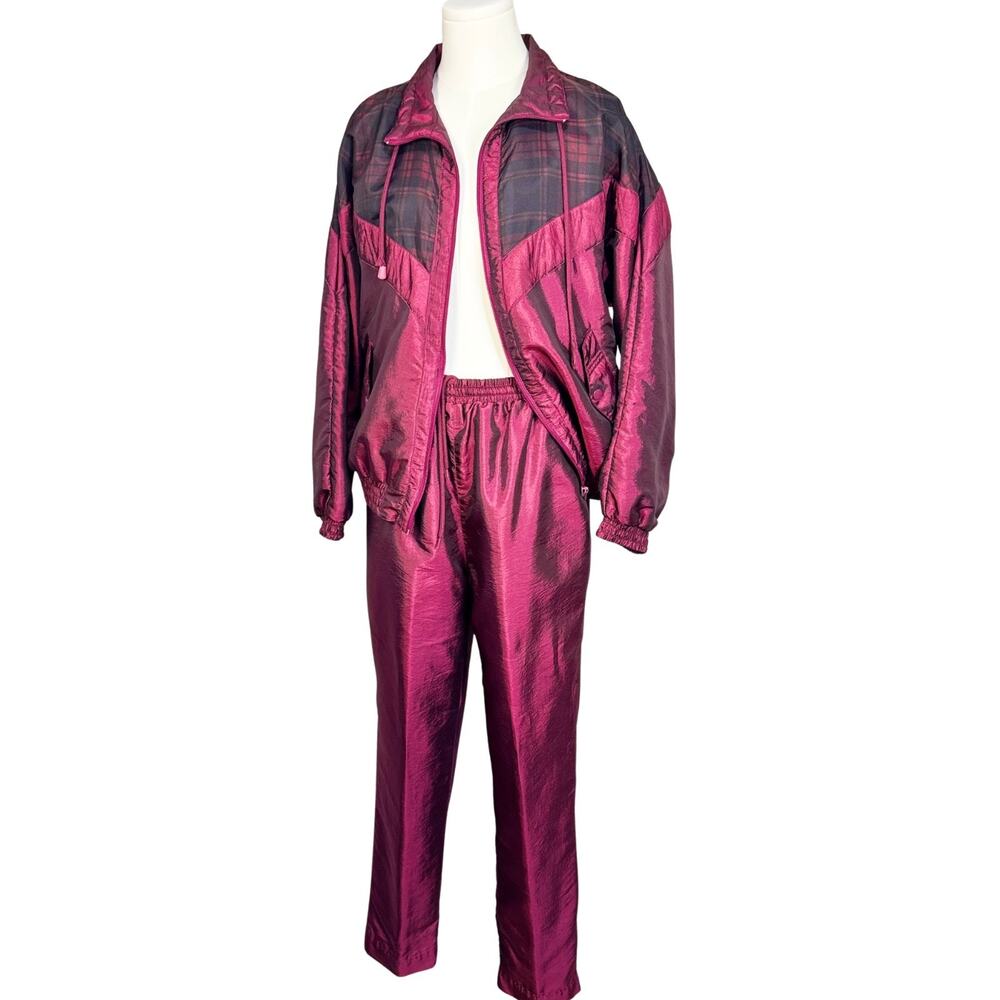 Vintage 90s Sunterra Tracksuit Womens PL | Plaid Jacket Pants Set NWOT condition - Picture 14 of 14